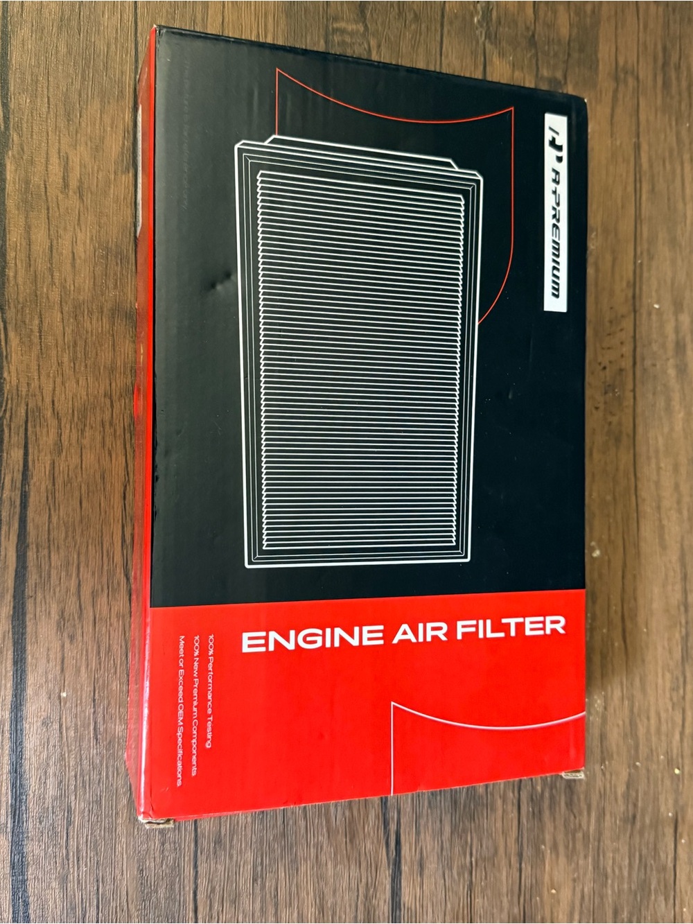 Premium Engine Air Filter - Black & Red
